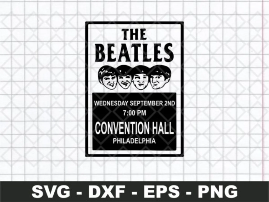 The Beatles Concert Poster, John Lennon SVG PNG poster