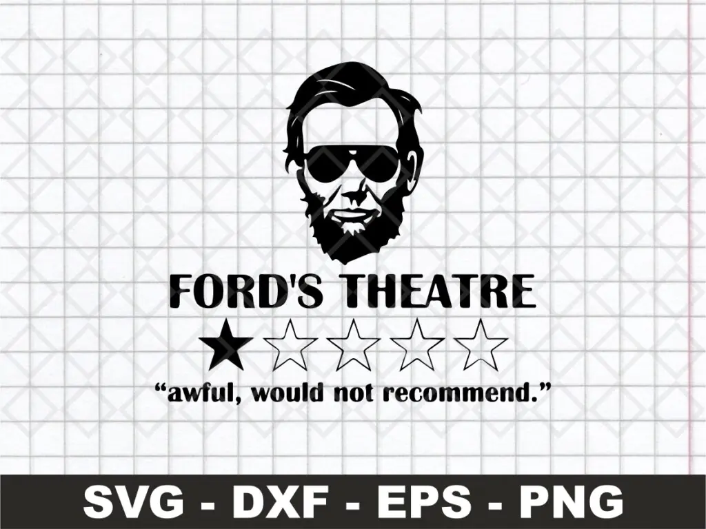 Abe Lincoln SVG, Fords Theatre SVG, President Lincoln