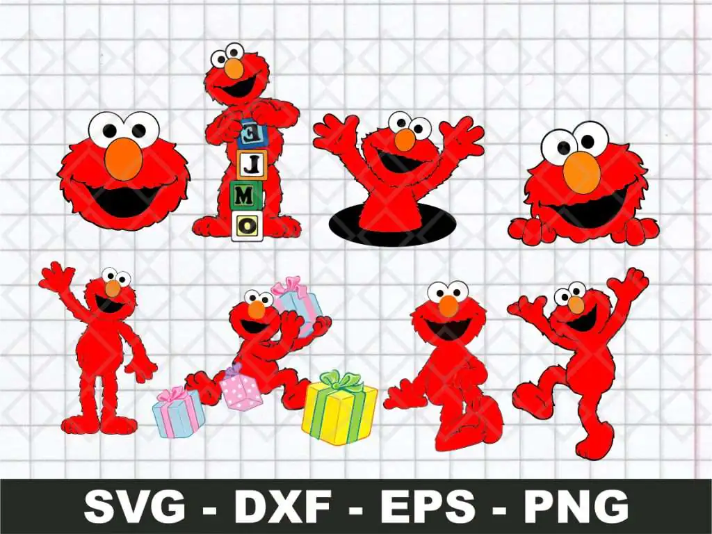 Sesame Street Elmo SVG Bundle