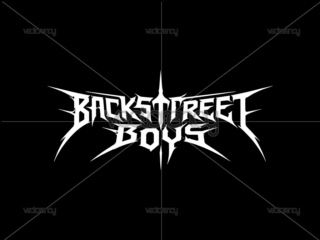 Backstreet Boys Logo Fan Art Y2K Metal Style
