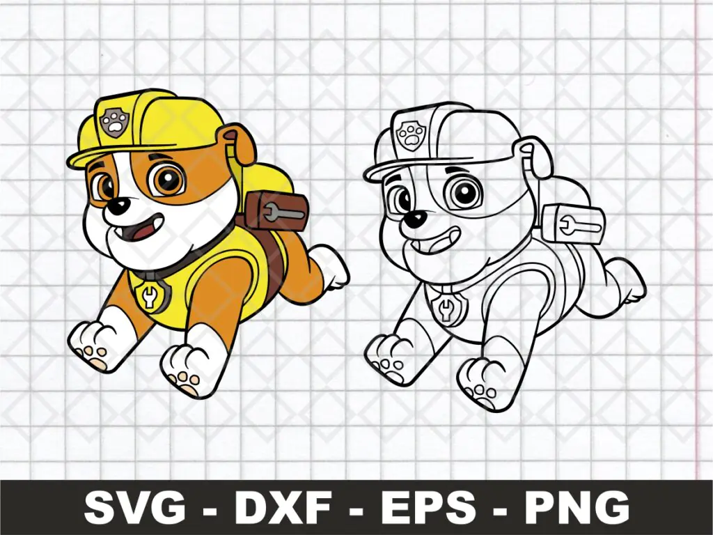 Rubble Paw Patrol EPS Vector