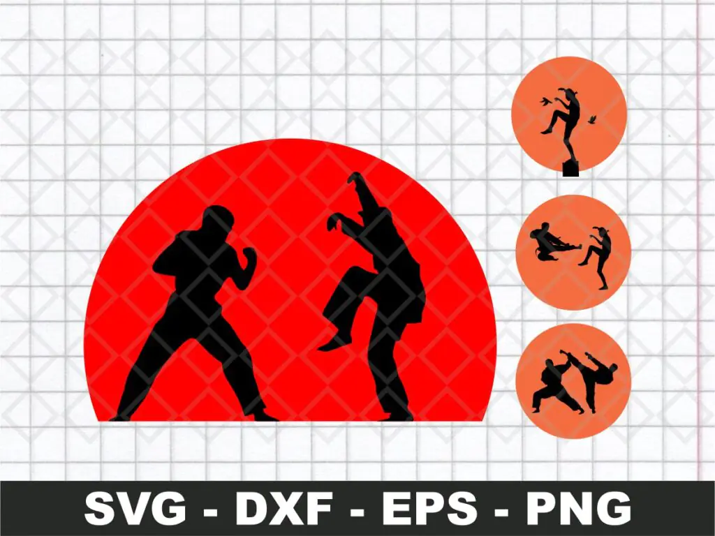 The Crane Kick Karate Kid Fight SVG Cricut File