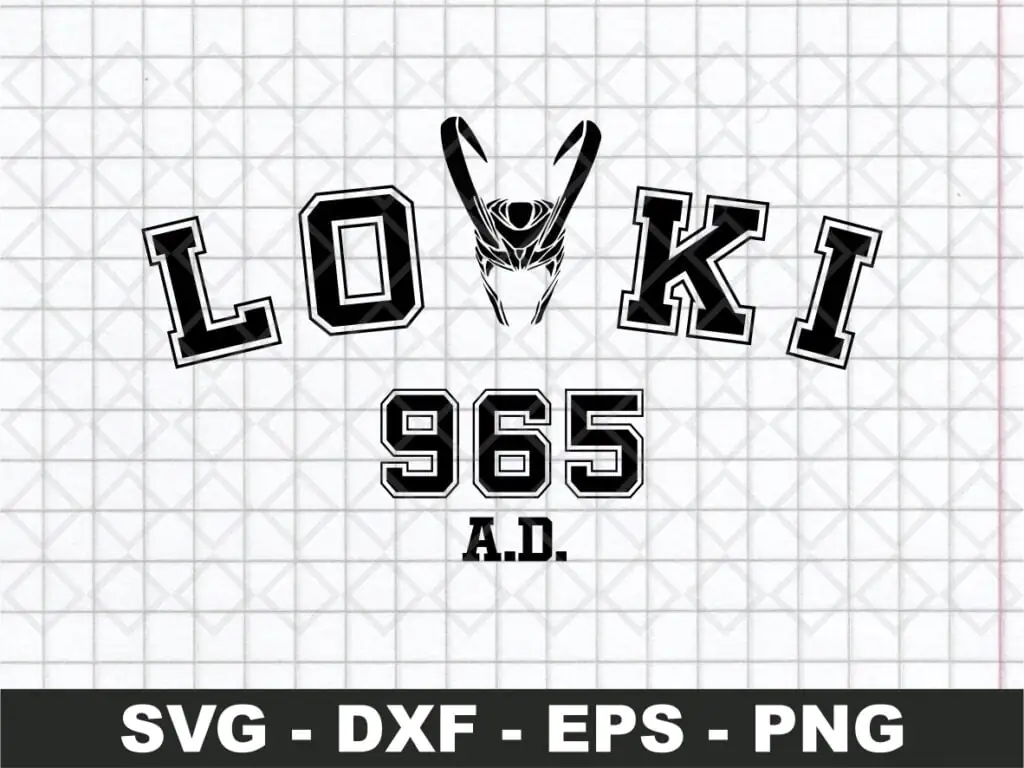 Loki 965 A.D. SVG Digital file Instant Download