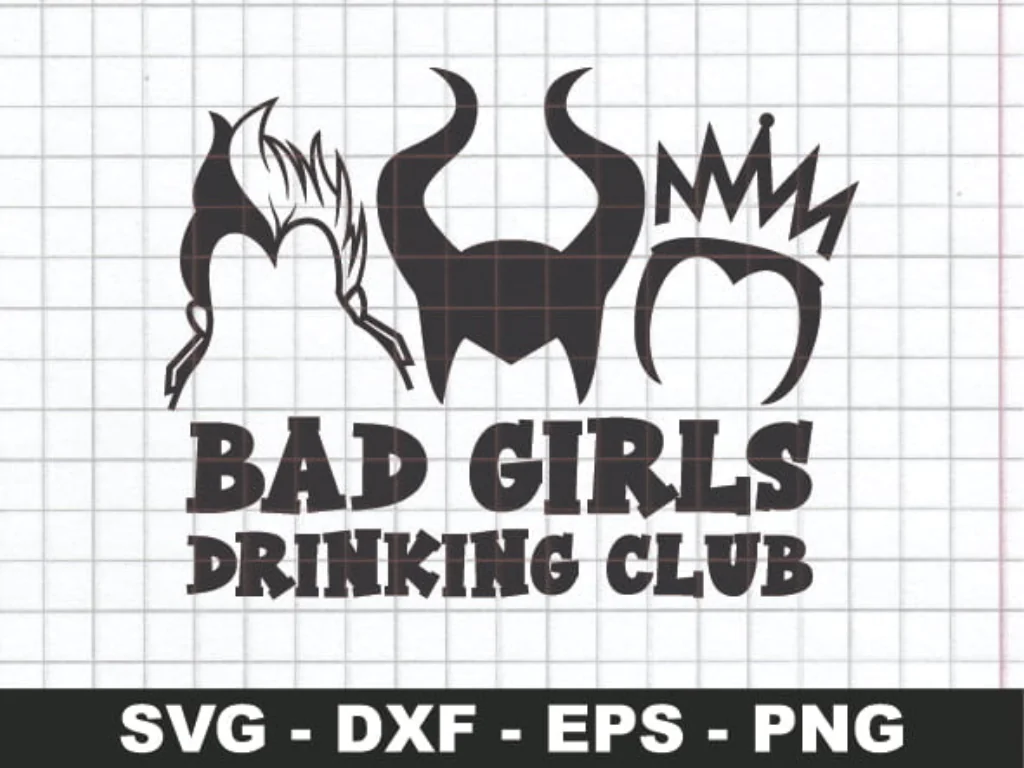 Villains Ursula Witches Clipart Bad Girls Drinking Club SVG