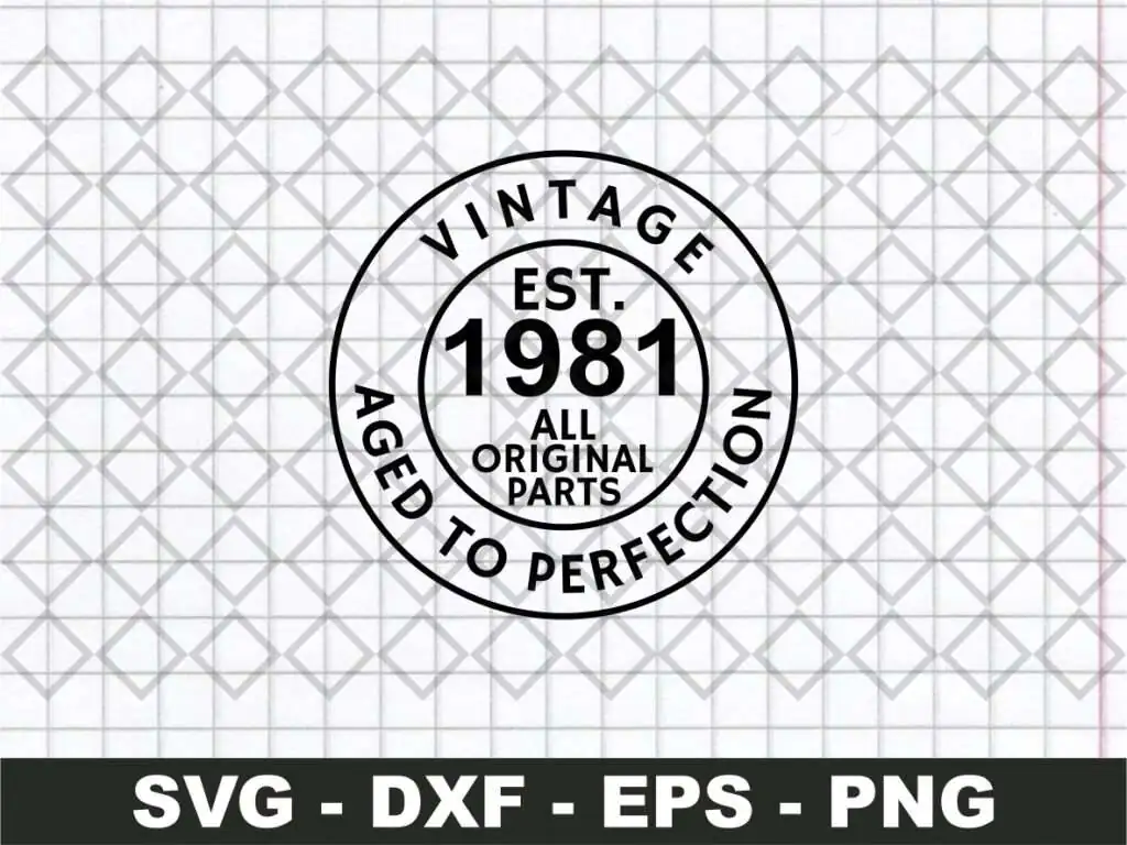 Vintage 1981 Shirt SVG