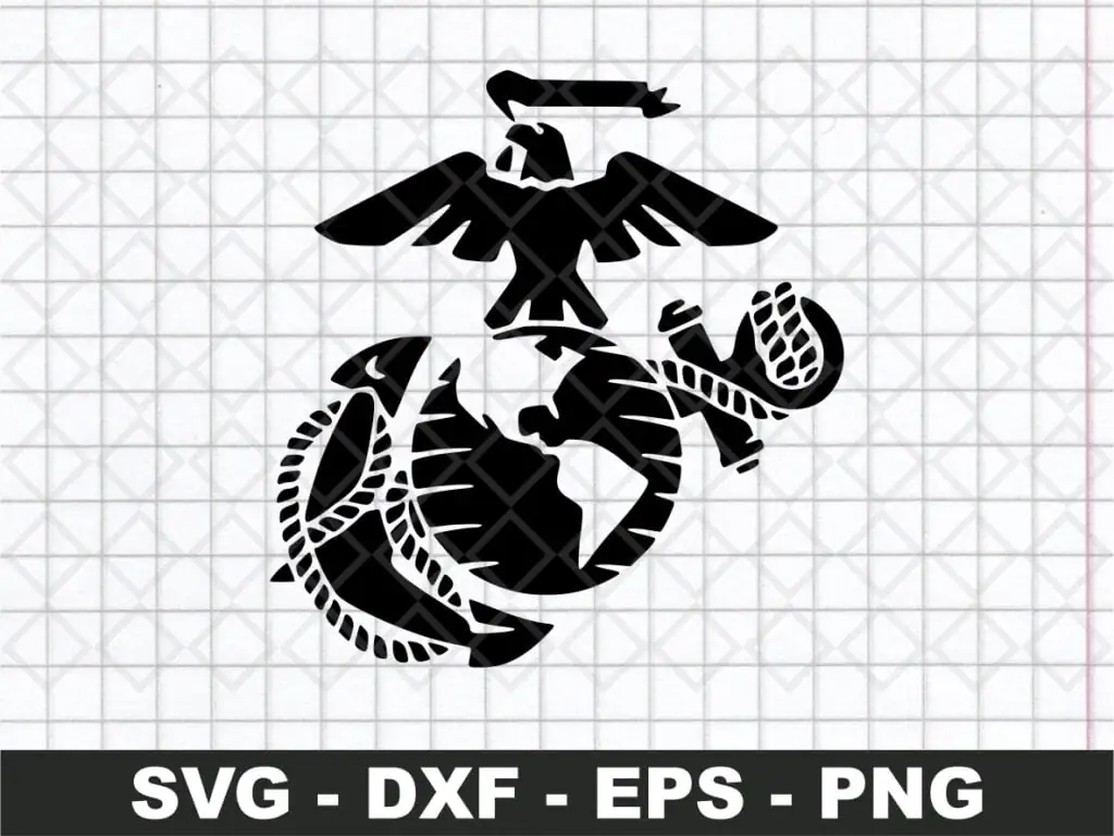 Eagle Globe And Anchor SVG