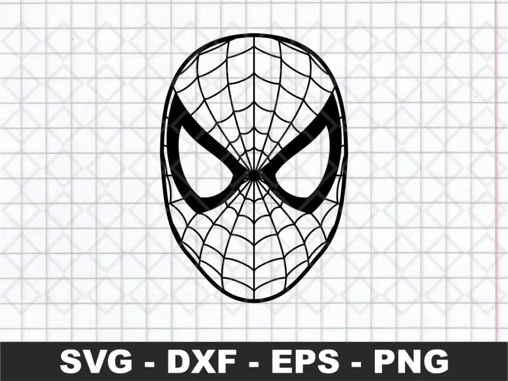 Spiderman Outline SVG Vector