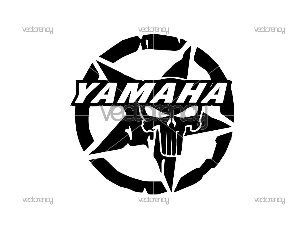 Yamaha Skull Punisher SVG Vector
