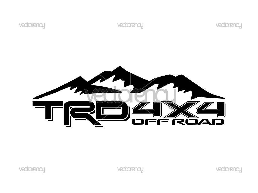 TRD 4X4 Off Road Mountain Cut Files Sticker Decal SVG EPS DXF