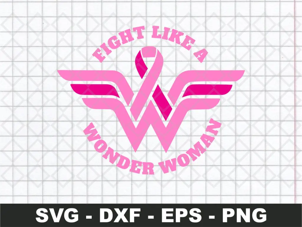 Fight Like a Wonder Woman SVG Cut File Clipart