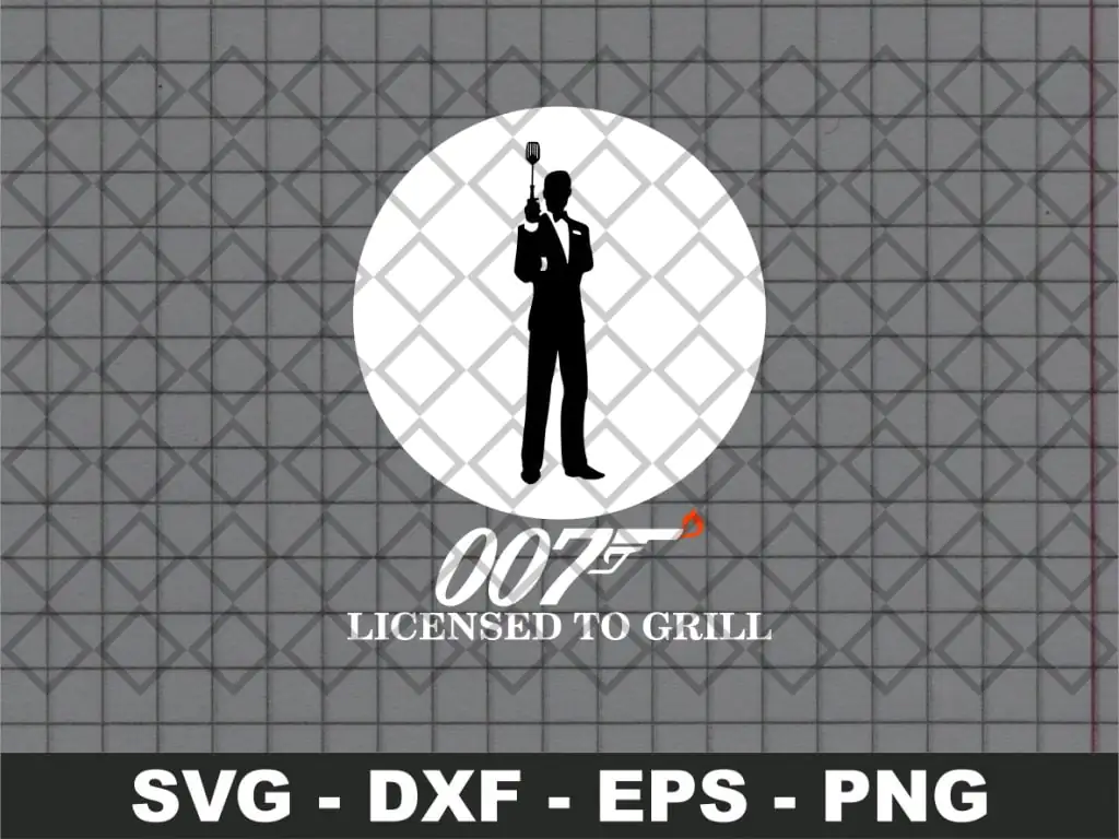 007 Licensed to Grill SVG Silhouette