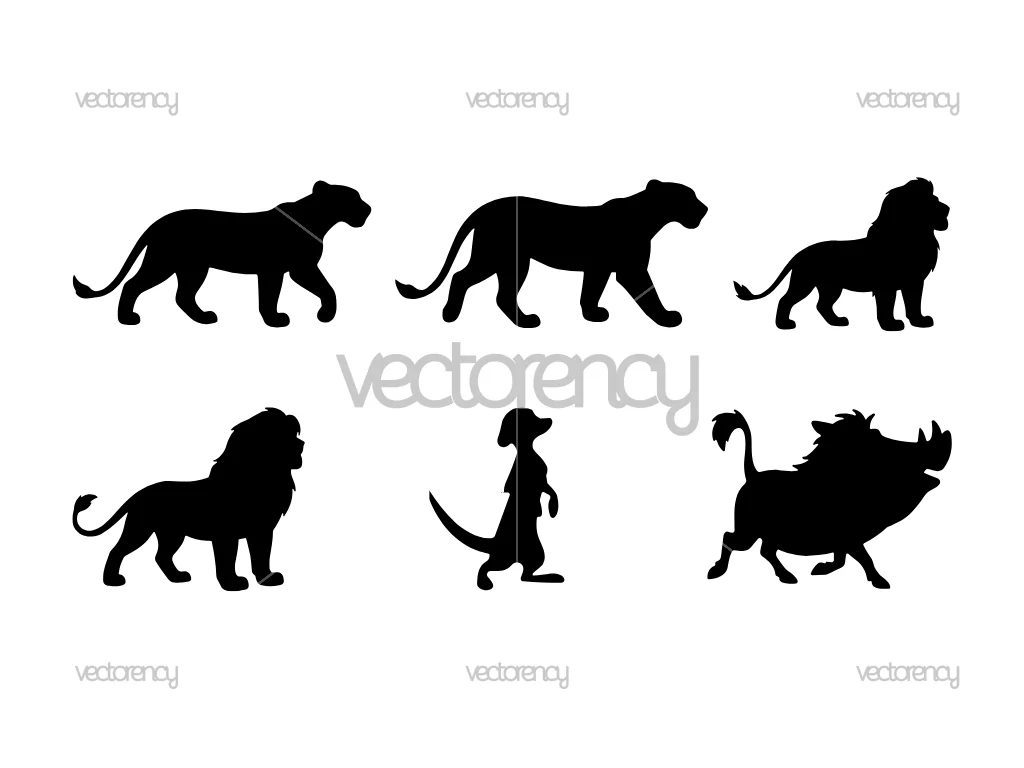 Lion King Silhouette Vector Simba SVG