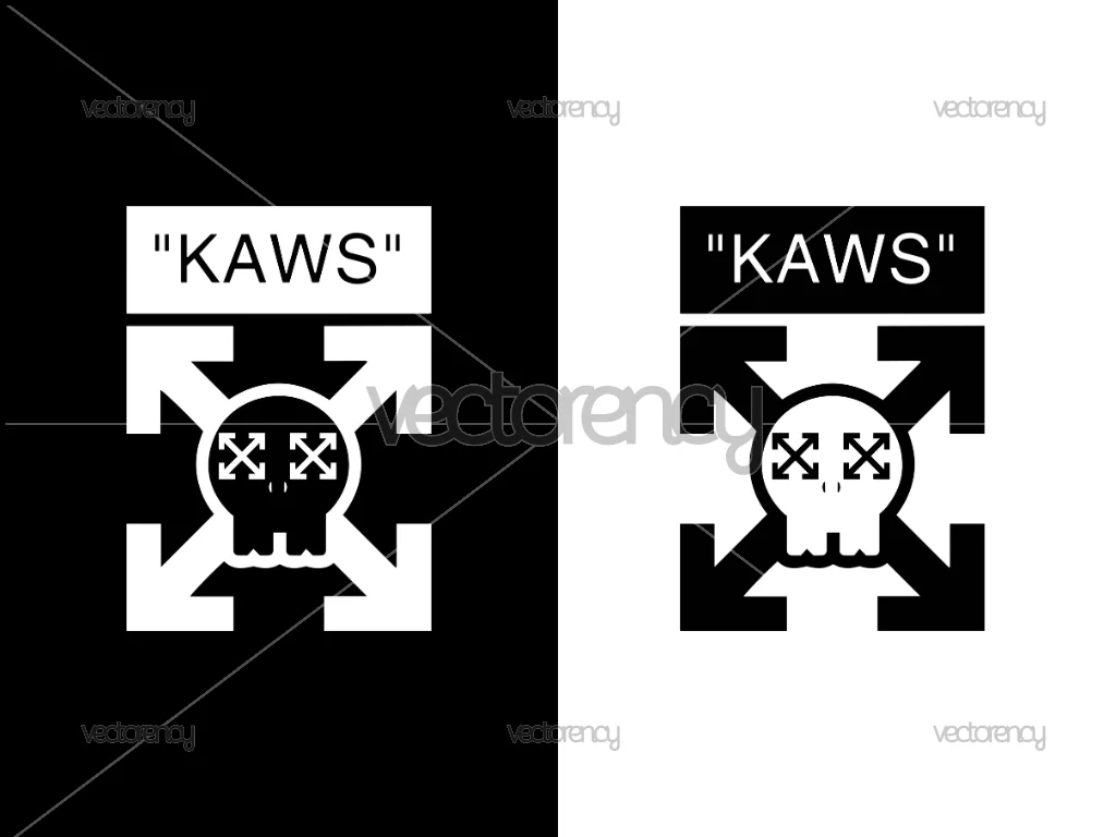 Off White X Kaws Logo PNG Vector