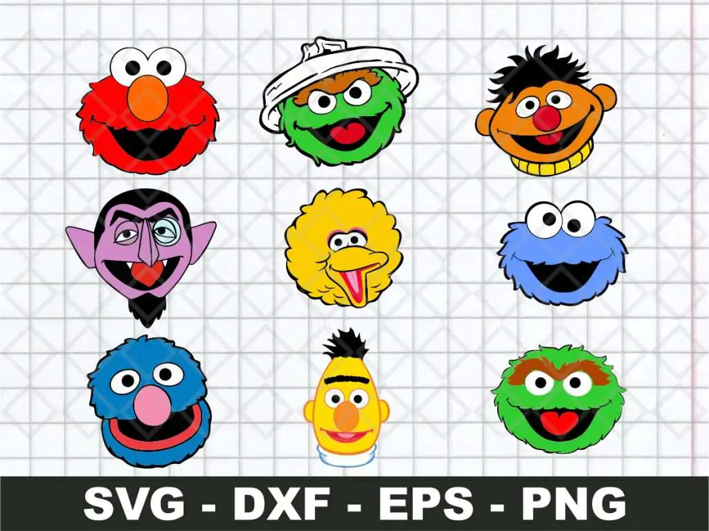 Sesame Street Characters SVG