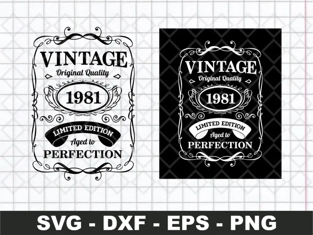 40th Birthday SVG, Idea 40th Birthday Shirt Aged To Perfection Vintage 1981 SVG