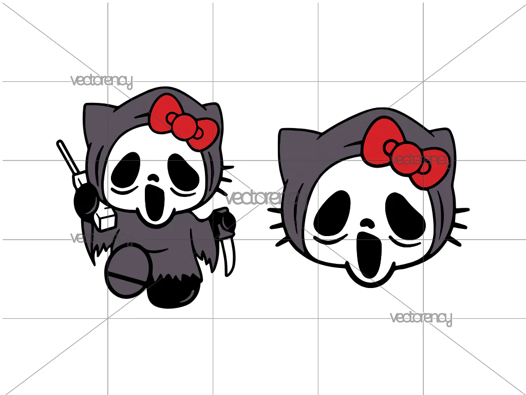 Hello Kitty Scream SVG