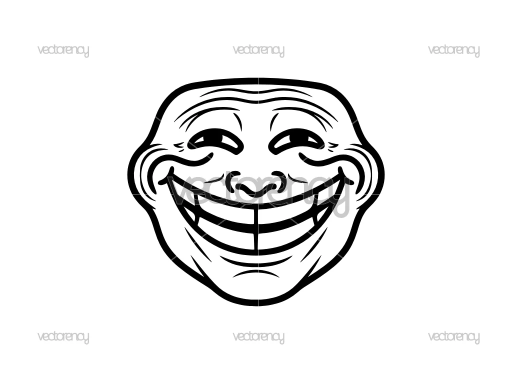 Troll Face Meme Vector SVG