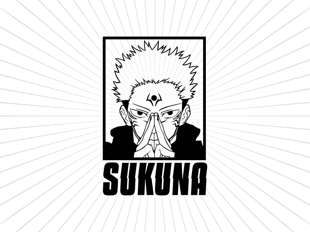 Heian Era Sukuna Manga PNG for DTF, EPS, and SVG