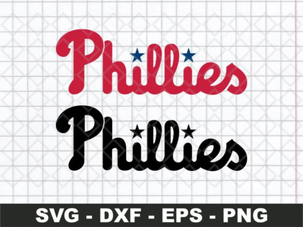 Phillies Cut File SVG, Full Color and Black