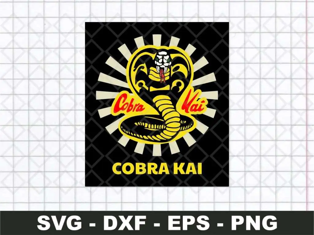 Cobra Kai Logo Japan Sunrays SVG Clipart