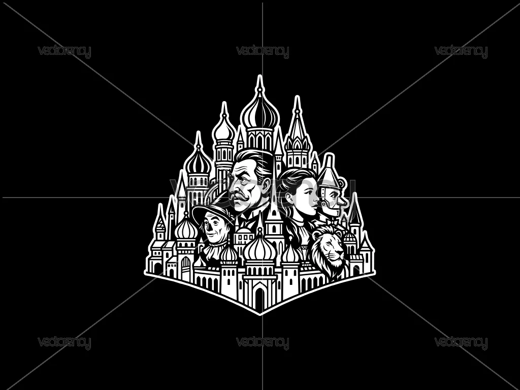 Emerald City silhouette Wizard of Oz Vector SVG PNG