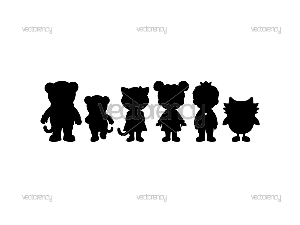 Daniel Tigers Neighborhood Silhouette