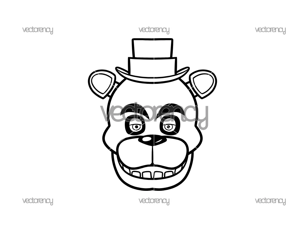 FNAF SVG Cut File Outline