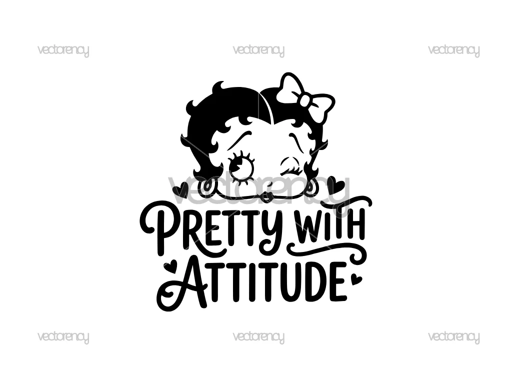 Betty Boop Pretty with Attitude Clipart Image