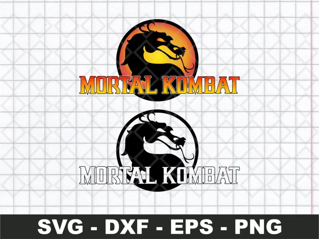 Mortal Kombat Fire Logo SVG Silhouette Vector