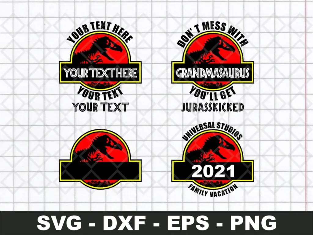 Jurassic Park Customized Logo SVG Vector