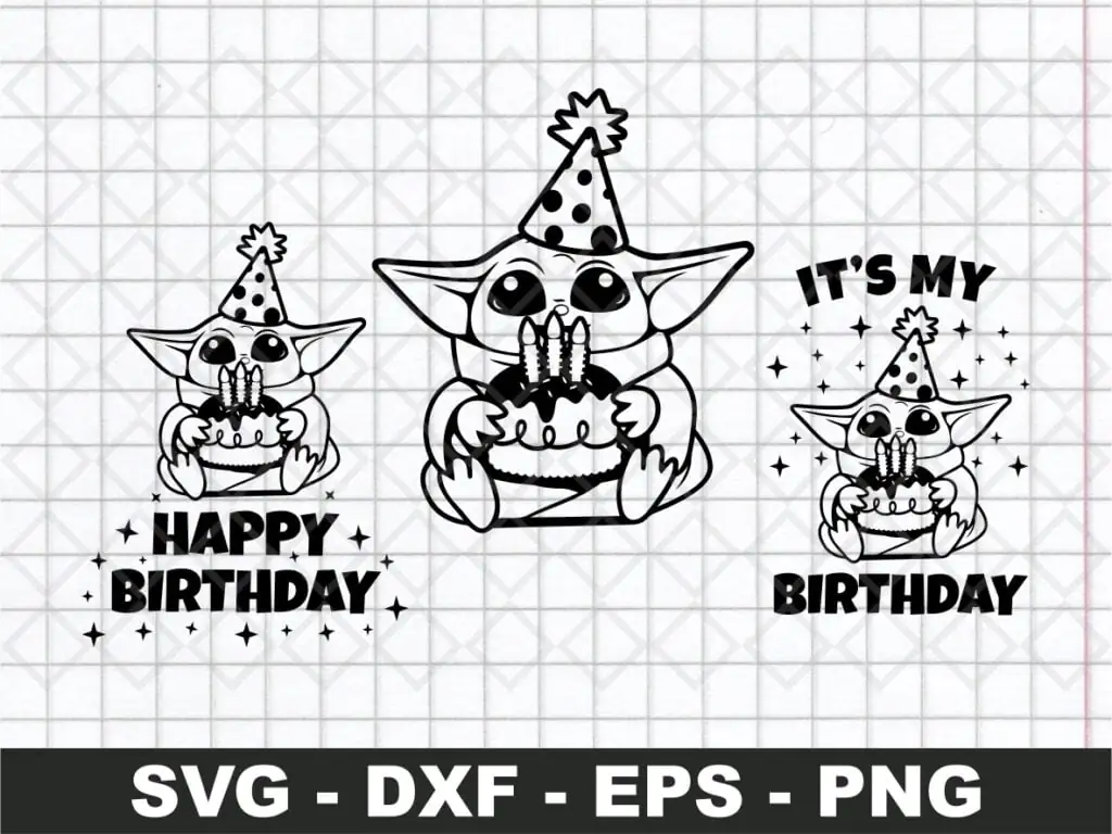 Baby Yoda It’s My Birthday SVG, Birthday SVG, Mandalorian SVG