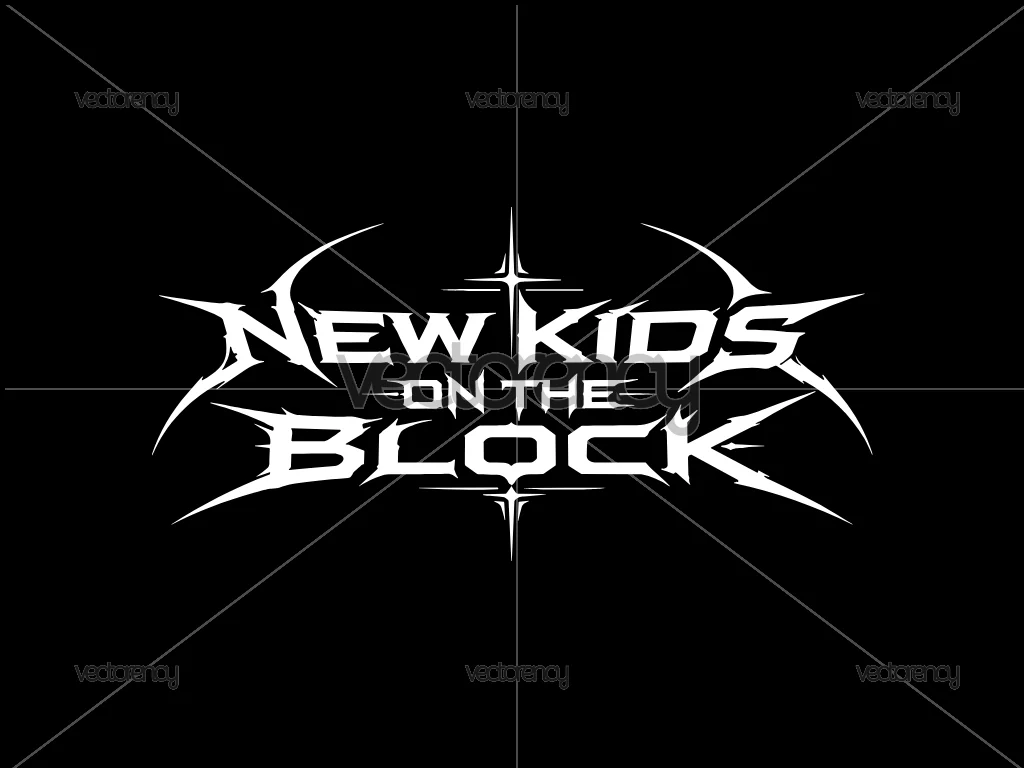 NKOTB Fan Art Y2K and Death Metal Logo