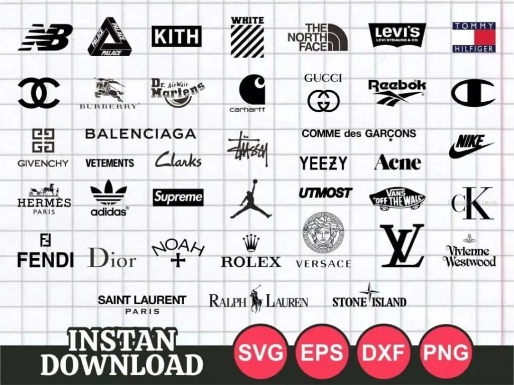 Popular Fashion Logo SVG Mega Pack