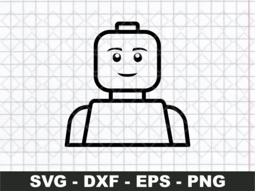 Lego Head SVG Clipart