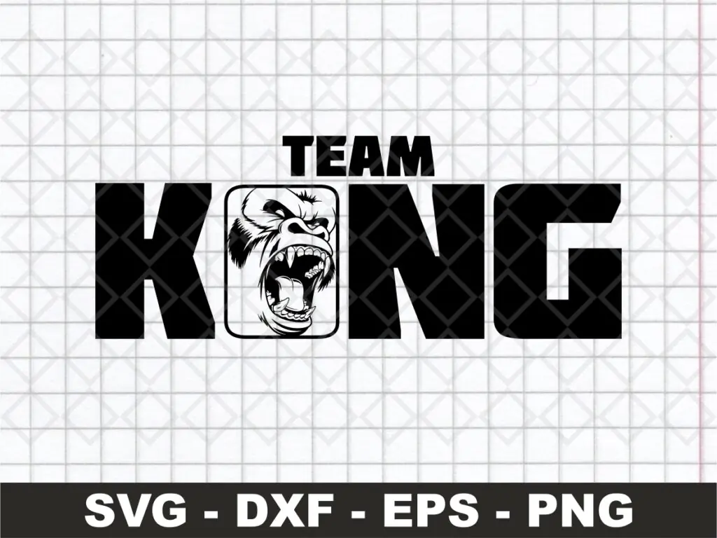 Team Kong SVG, King Kong Cut File