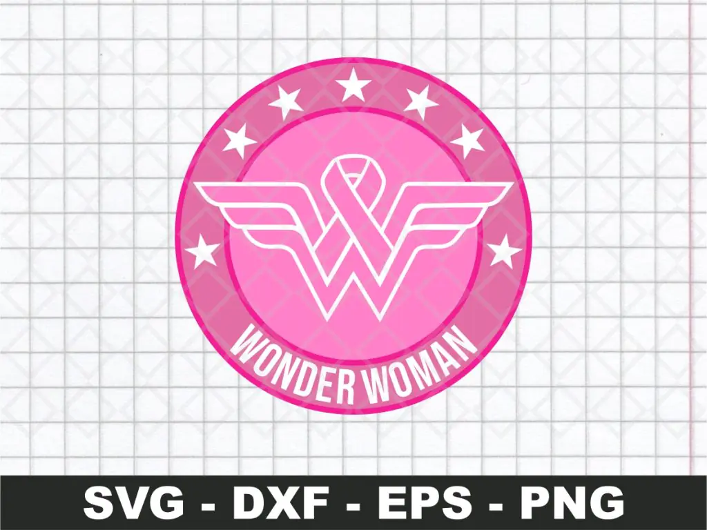 Breast Cancer Wonder Women SVG