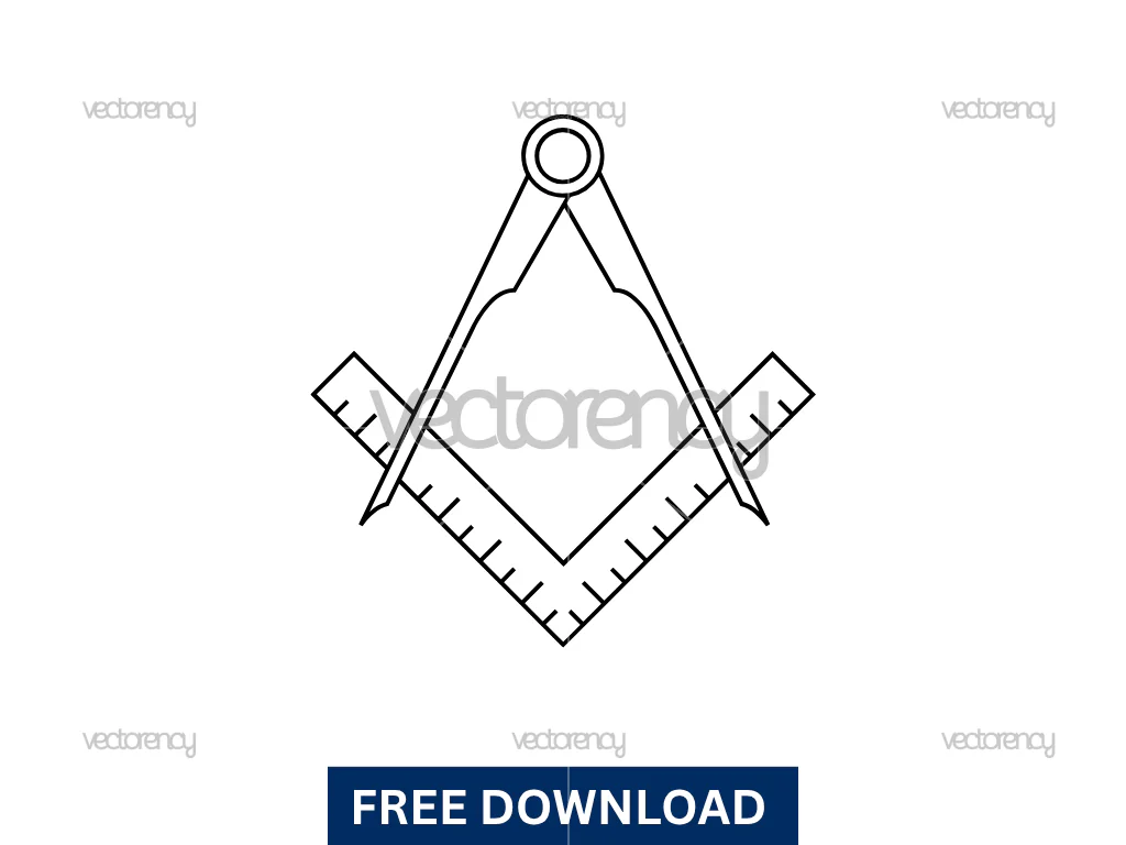 Freemason Logo Outline SVG Free