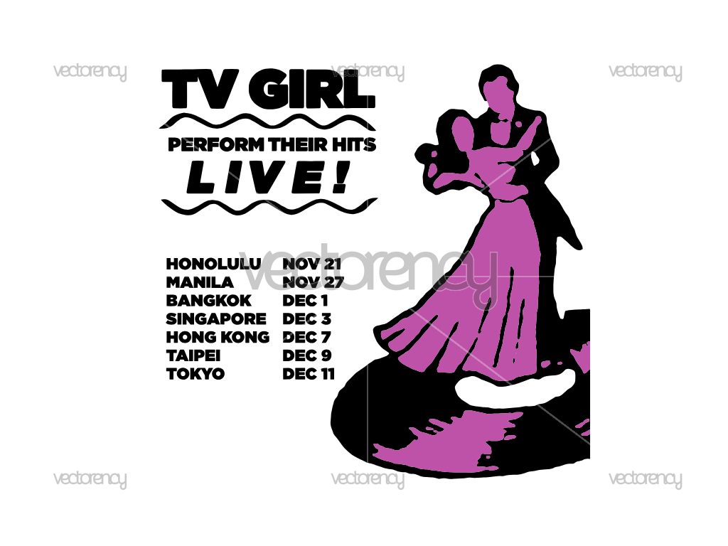 TV Girl Live Concert Vector PNG SVG