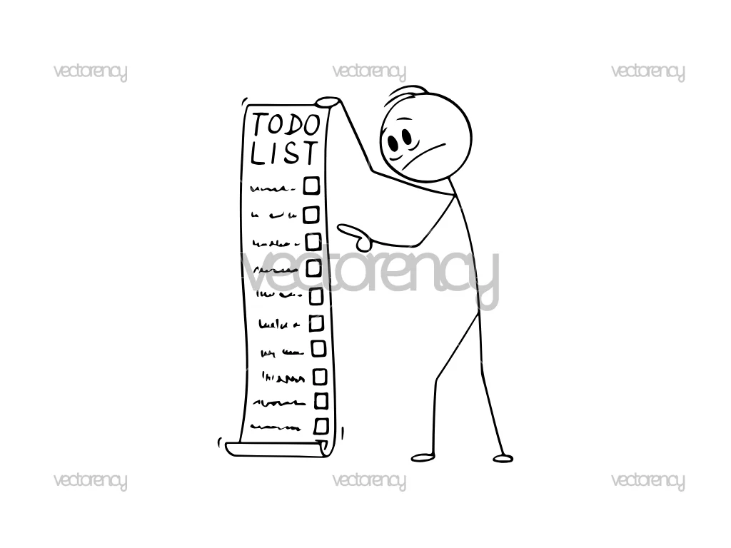 Cartoon Depressed Man Image Vector