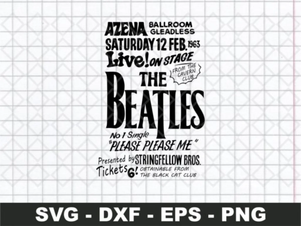 The Beatles SVG, The Beatles Concert Poster, John Lennon