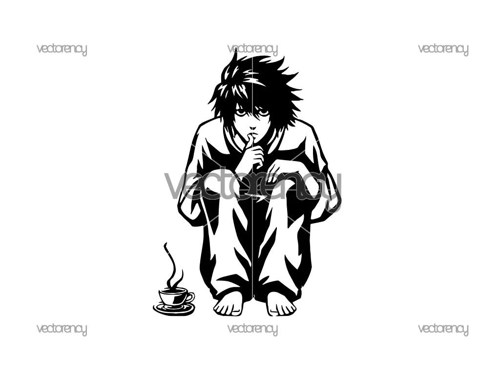 L Death Note SVG Cut File Free