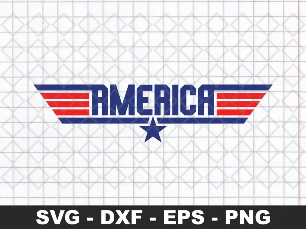 America SVG Top Gun Inspired, Patriotic USA 4th Of July SVG PNG EPS