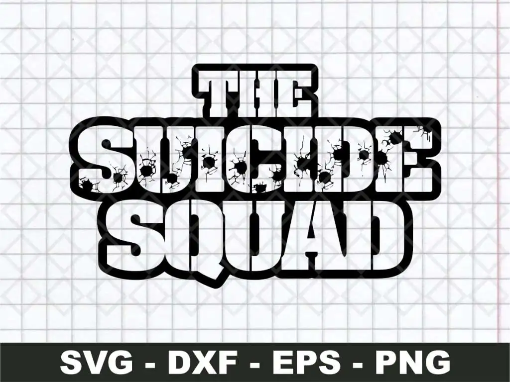 Suicide Squad Logo Outline SVG