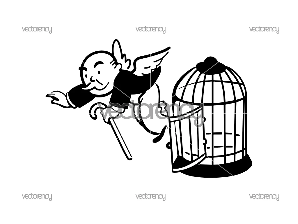 Monopoly Man Clipart SVG