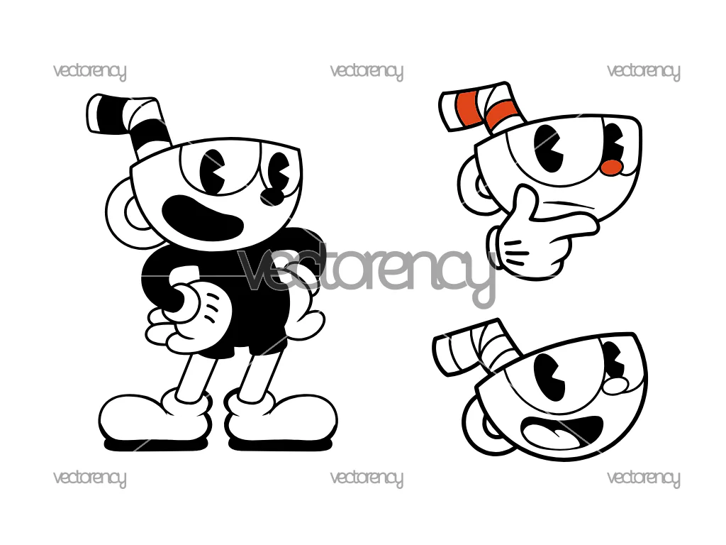 Cuphead SVG Cricut PNG EPS DXF