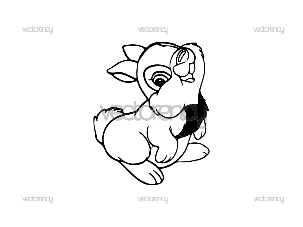Thumper Disney Bambi Vector SVG
