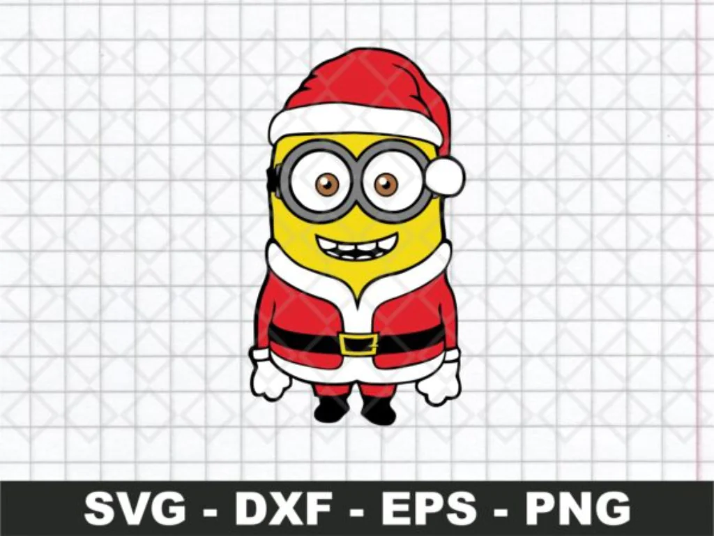 Cute Minion For Christmas SVG