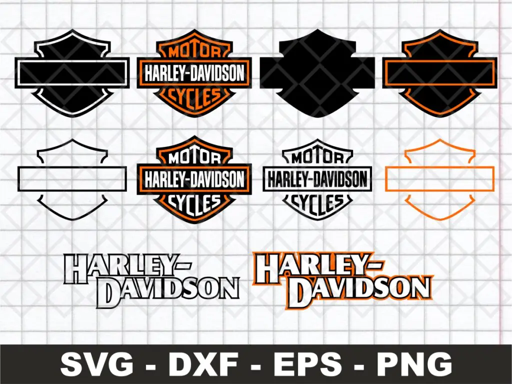 Motorcycle SVG Bundle, Harley Blank Template Image