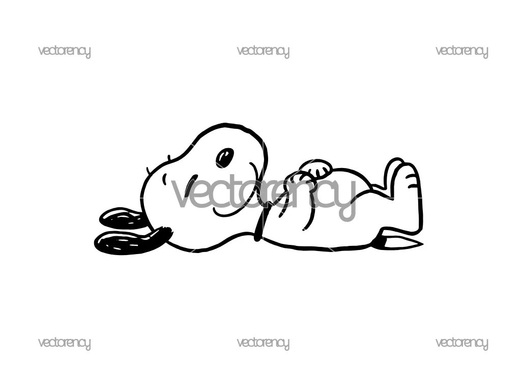 Snoopy SVG Clipart, Peanuts Cartoon Art, SVG Outline Cut File