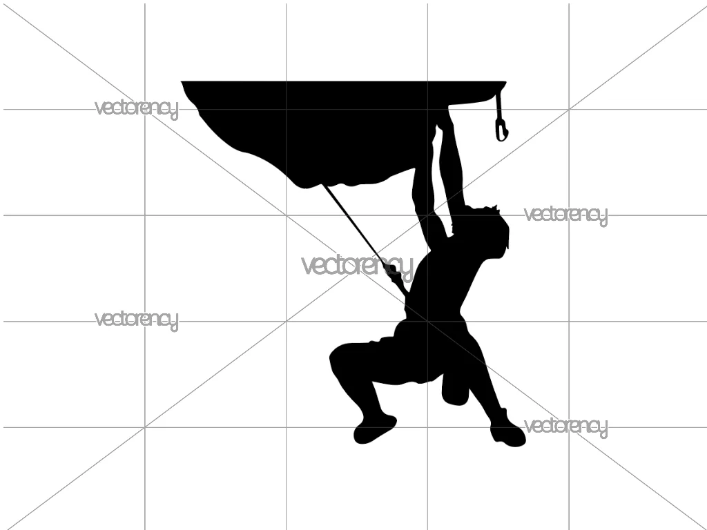 Climber Silhouette Free Download